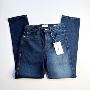 FRAME DENIM Le Sylvie Slender Straight Jeans High Rise Two Toned Wash Size 26